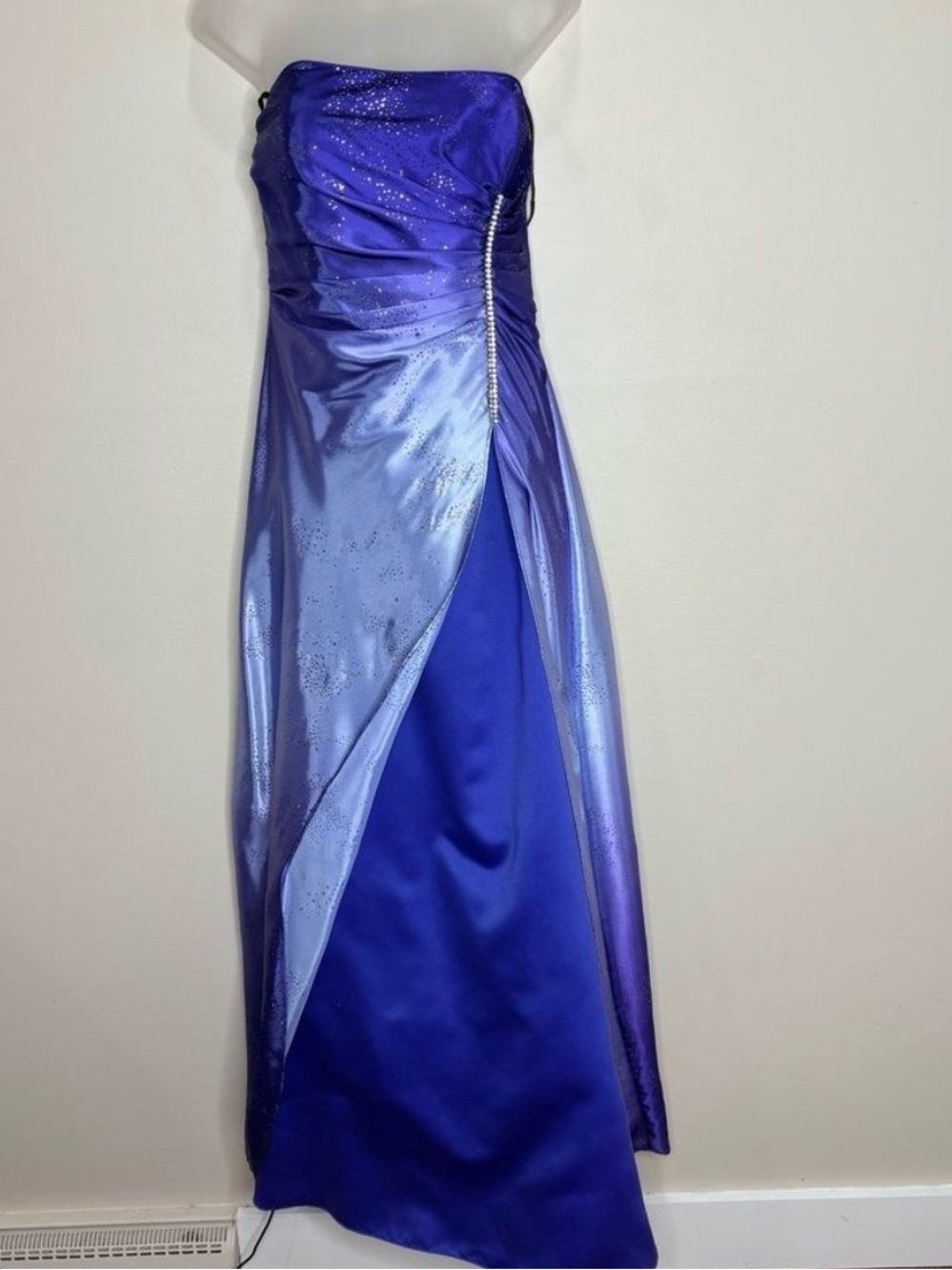 DEB Y2K Purple Prom Gown Ombré size 9/10 strapless